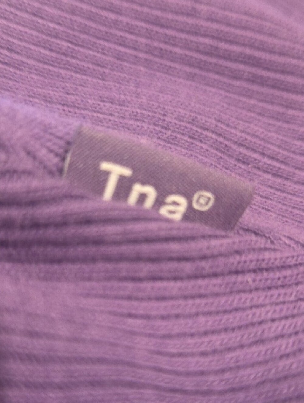 TNA Ribbed Cropped Tank- In "Fig Purple" - Picture 6 of 6